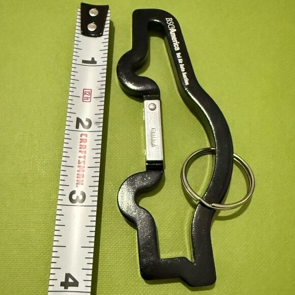 Black Car Shape Keychain Clip – BSG America Carabiner Style - Picture 3 of 14